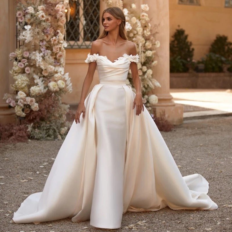 Wedding Dresses Mermaid Bride Dress With Detachable Train