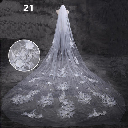 Veil Master,  Gorgeous Cathedral Length Wedding Veils in a Variety of Exquisite Designs