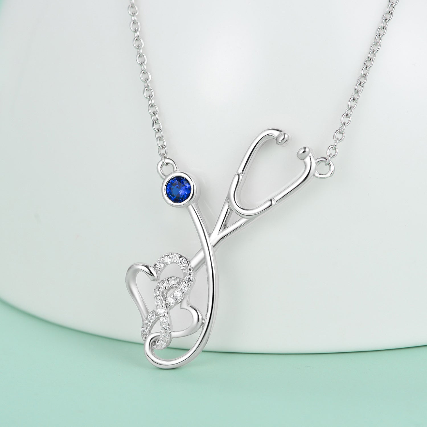 925 Sterling Silver Stethoscope Nurse, Doctor or Healthcare Professionals Necklace